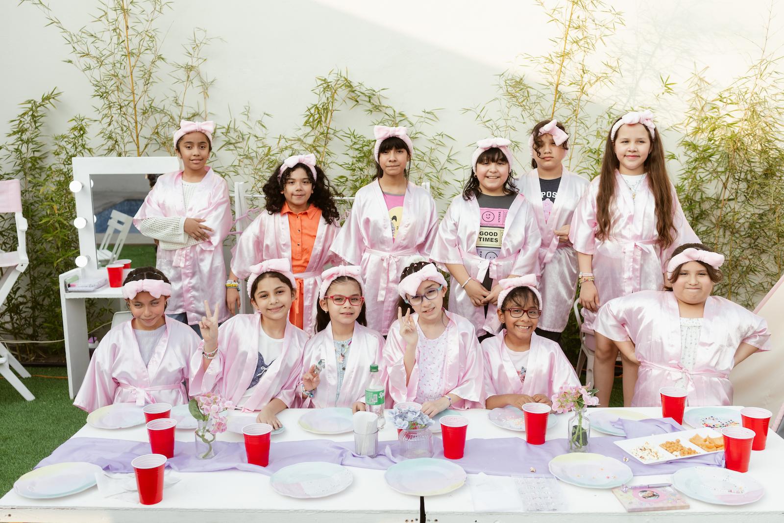 Mesa de spa en fiesta infantil