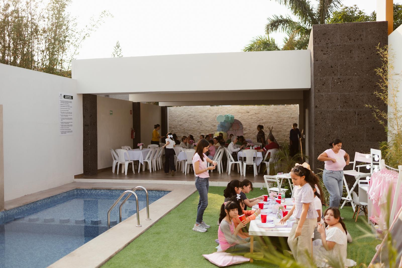 Vista panorámica de fiesta infantil